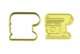 Stand mixer cookie cutter and stamp