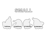 Valentine's Gnomes holding LOVE letters cookie cutters with stamps set