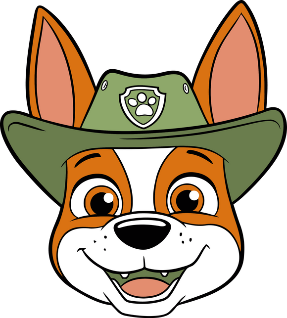 Paw Patrol Tracker head cookie cutter and stamp