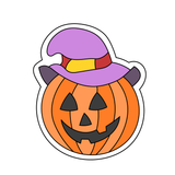 pumpkin with witch hat cookie cutter and stamp