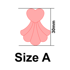 UForm Heart fan shape clay cutter (UF0083)