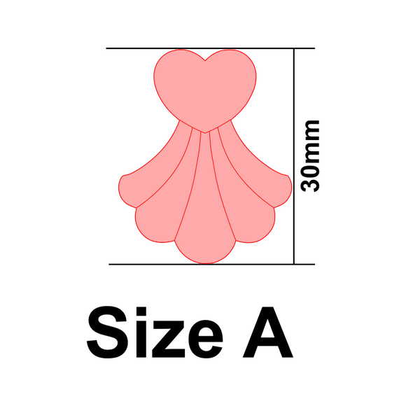 UForm Heart fan shape clay cutter (UF0083)