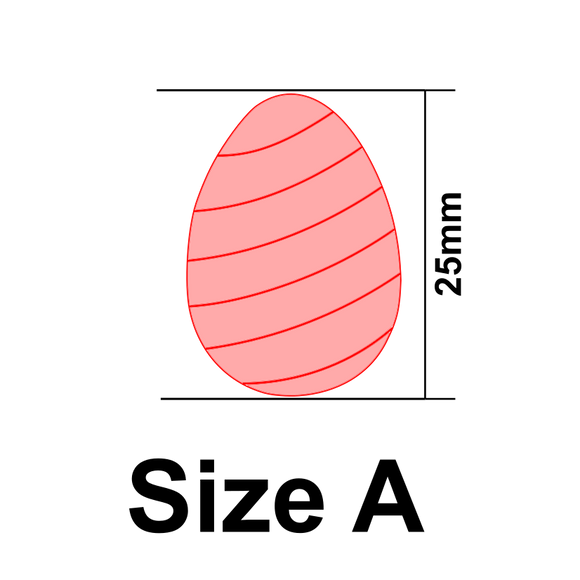 UForm Egg with emboss 2 shape clay cutter (UF0090)