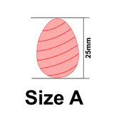UForm Egg with emboss 2 shape clay cutter (UF0090)