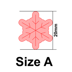 UForm Snowflake shape with emboss clay cutter (UF0057)