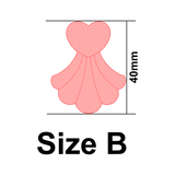 UForm Heart fan shape clay cutter (UF0083)