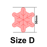UForm Snowflake shape with emboss clay cutter (UF0057)