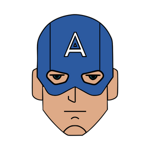 Captain America cookie cutter with stamp