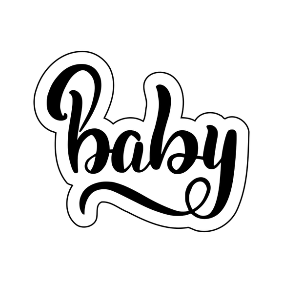 Baby lettering cookie cutter and stamp