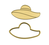 Beach hat cookie cutter and stamp