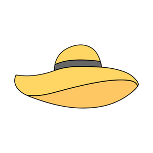 Beach hat cookie cutter and stamp