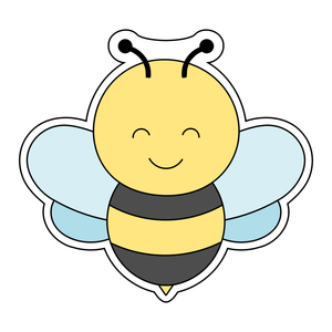 Bee cookie cutter and stamp