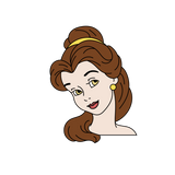 Belle (beauty and the beast) cookie cutter and stamp