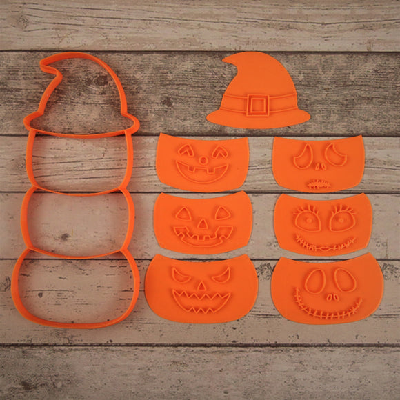 Halloween stacked pumpkins platter multi-cutter and stamps