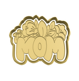 Bubbly floral MOM lettering cookie cutter and stamp