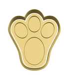 Bunny rabbit paw cookie cutter and stamp