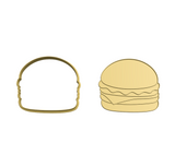 Burger cookie cutter and stamp