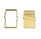 Chocolate bar cookie cutter with stamp