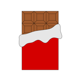 Chocolate bar cookie cutter with stamp