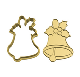 Christmas bell cookie cutter and stamp
