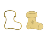 Christmas stocking sock cookie cutter and stamp