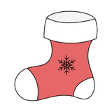 Christmas stocking sock cookie cutter and stamp
