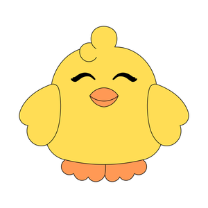 Chubby chick cookie cutter and stamp