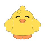 Chubby chick cookie cutter and stamp