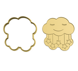 Cloud with hanging stars cookie cutter and stamp