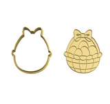 Easter eggs basket cookie cutter and stamp