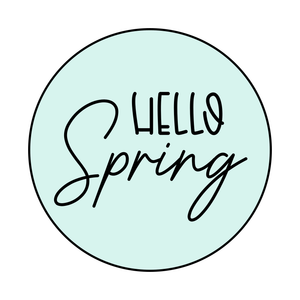 Hello Spring lettering stamp