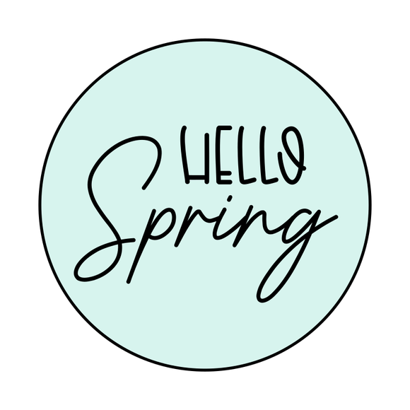 Hello Spring lettering stamp