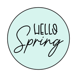 Hello Spring lettering stamp