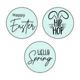 Easter Spring lettering stamp set (set of 3)