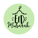 Eid Mubarak English lettering stamp