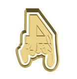 Number 4 (four) with writing cookie cutter and stamp
