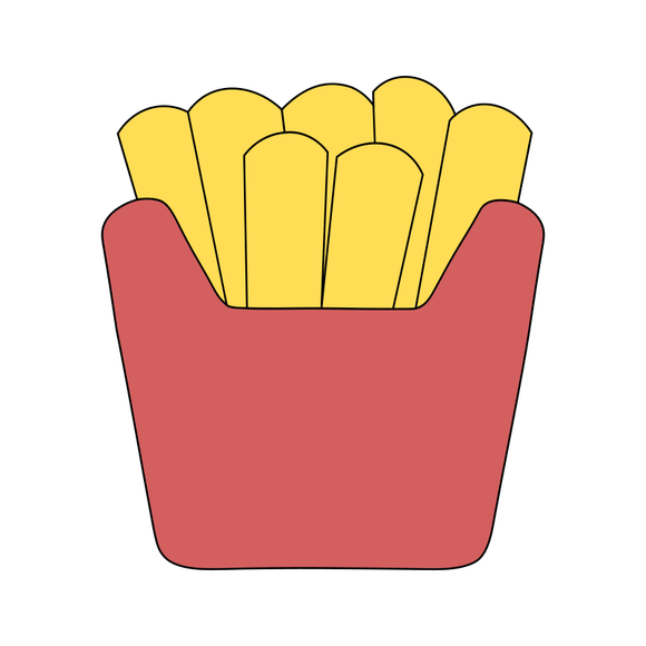 French fries cookie cutter and stamp