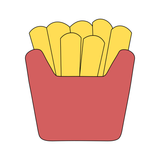 French fries cookie cutter and stamp