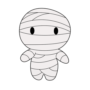 Mummy              cookie cutter and stamp