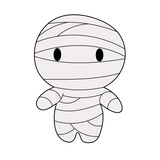 Mummy              cookie cutter and stamp