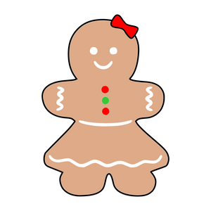 Gingerbread woman cookie cutter and stamp