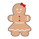 Gingerbread woman cookie cutter and stamp