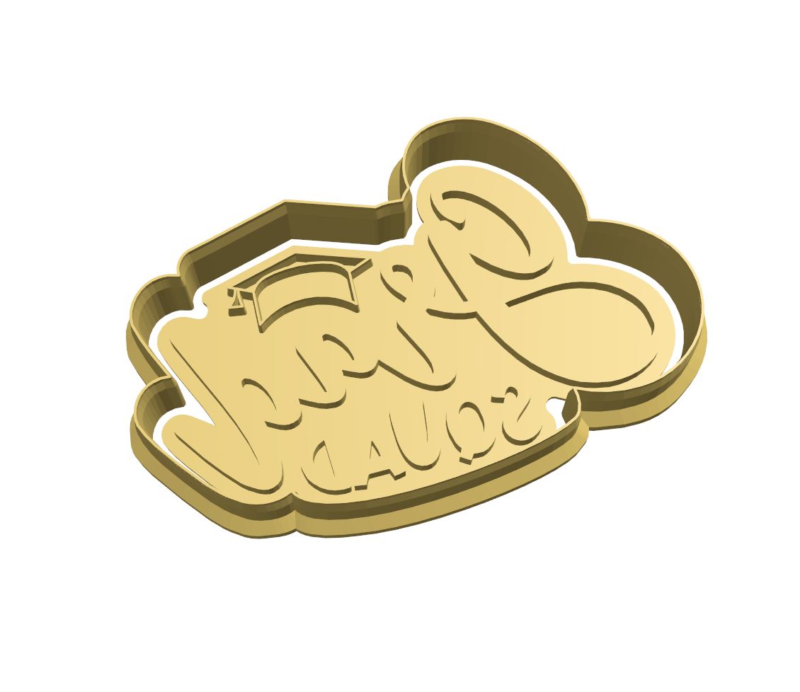 Grad Squad lettering cookie cutter and stamp – Frosted Cutters
