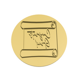 Congrats grad with diploma lettering stamp