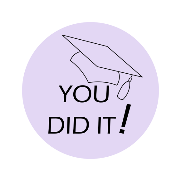 You did it graduation lettering stamp