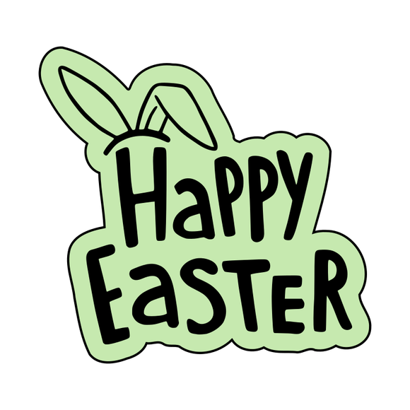 Happy Easter lettering cookie cutter and stamp