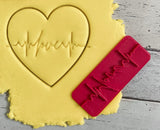Love heart pulse stamp with matching heart cutter