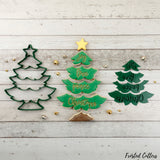 Christmas Tree Puzzle Platter multi-cutter and stamp