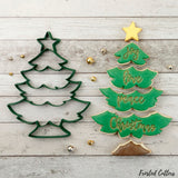 Christmas Tree Puzzle Platter multi-cutter and stamp
