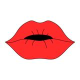 Lips cookie cutter with stamp